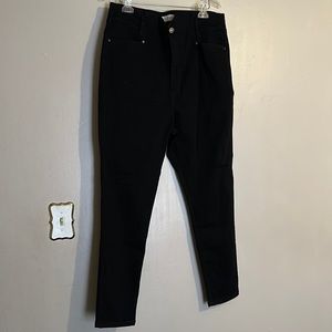 Black corset skinny high waisted jeans